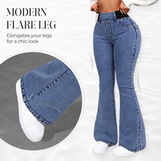 ⏳Offre spéciale à durée limitée⏰👖Jean évasé stretch taille haute pour femme