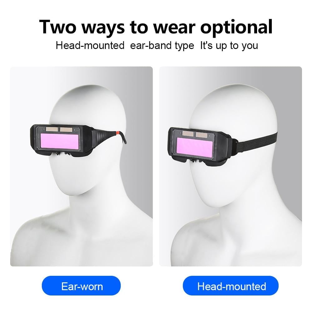 Lunettes de Soudage à Obscurcissement Automatique - Protection UV/IR, Pile Solaire et Monture Ajustable