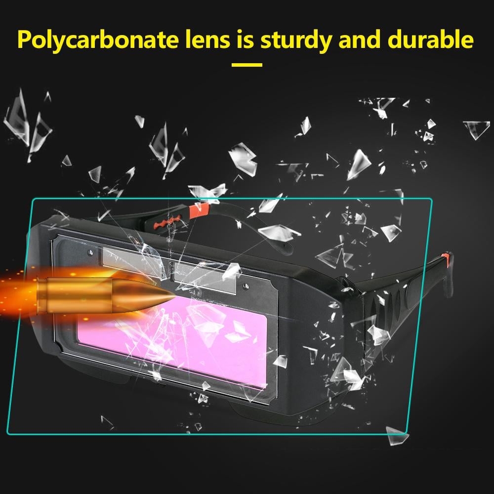 Lunettes de Soudage à Obscurcissement Automatique - Protection UV/IR, Pile Solaire et Monture Ajustable