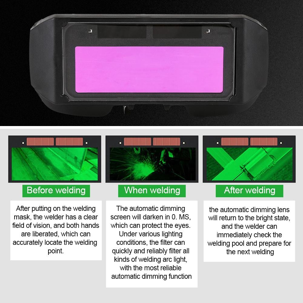 Lunettes de Soudage à Obscurcissement Automatique - Protection UV/IR, Pile Solaire et Monture Ajustable