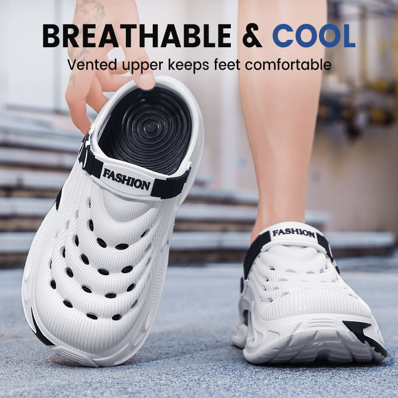 👟50% DE RÉDUCTION🌬️Sandales Homme Polyvalentes 2 en 1 – Semelle Épaisse EVA, Antidérapantes & Ultra-Légères Respirantes🏃‍♂️
