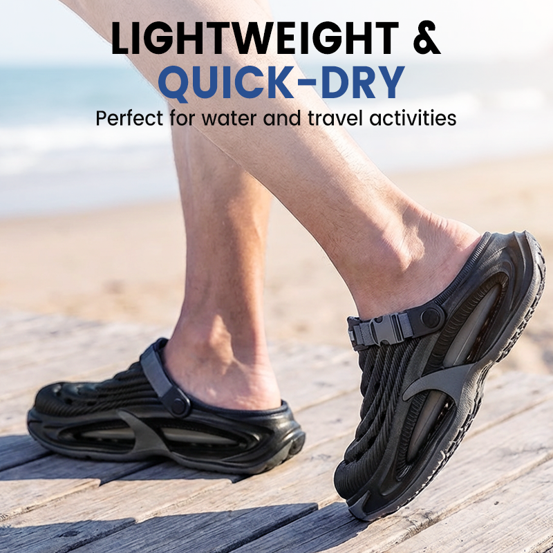 👟50% DE RÉDUCTION🌬️Sandales Homme Polyvalentes 2 en 1 – Semelle Épaisse EVA, Antidérapantes & Ultra-Légères Respirantes🏃‍♂️