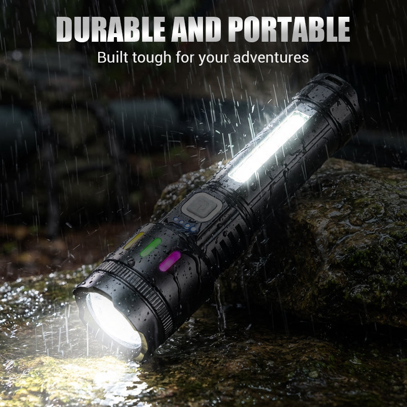 ⏰Lampe de poche LED zoom multifonctionnelle avec affichage de la puissance
