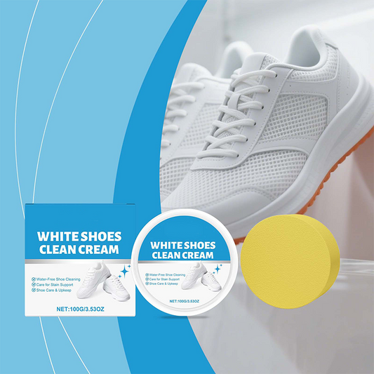 📢📢Achetez 3 et obtenez 2 gratuits⏰Crème nettoyante sans eau pour chaussures blanches