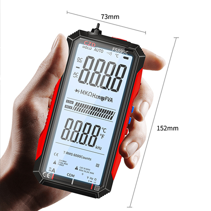Multimètre numérique rechargeable par USB