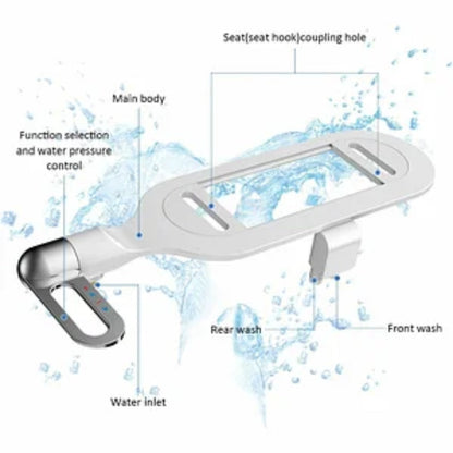 Bidet à Double Buse sans Électricité – Installation Facile, Pression Réglable & Écologique