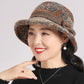 📢50 % de réduction !!⏰Chapeau cloche vintage à carreaux en fausse laine pour femme