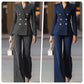 💼 50% DE RÉDUCTION ! ✨ Tailleur d’Autorité Moderne pour Femme – Costume à Rayures Princesse, Blazer Structuré & Pantalon Large Élégant 👖