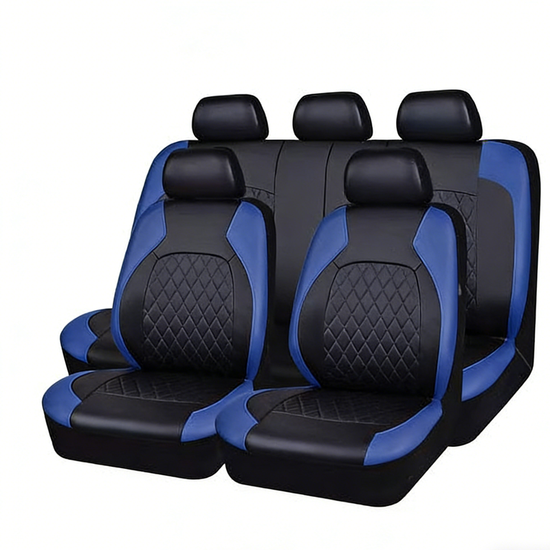 ✨50% DE RÉDUCTION🚗Housses de Siège Voiture Cuir 9 Pièces 2026 – Universelles, Sécurisées Airbag & Matelassées Luxe 💼