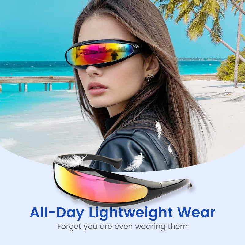 🕶️50% DE RÉDUCTION😎Lunettes de Soleil Légères et Futuristes avec Écran Protecteur – Confort Ultime, Protection UV 400 & Design Unique✨