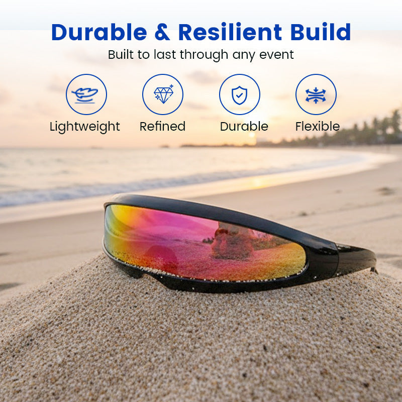 🕶️50% DE RÉDUCTION😎Lunettes de Soleil Légères et Futuristes avec Écran Protecteur – Confort Ultime, Protection UV 400 & Design Unique✨
