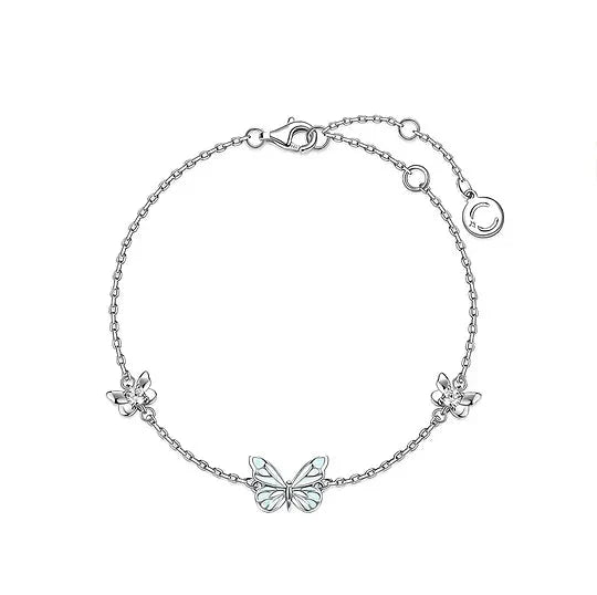 Pendentif Papillon Lumineux Rechargeable – Brille dans le Noir, Collier & Bracelet Inclus, Cadeau Romantique