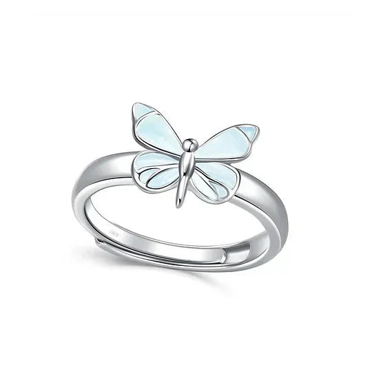 Pendentif Papillon Lumineux Rechargeable – Brille dans le Noir, Collier & Bracelet Inclus, Cadeau Romantique