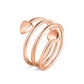 Bague en cuivre réglable à motif cœur spiralé