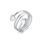 Bague en cuivre réglable à motif cœur spiralé