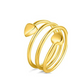 Bague en cuivre réglable à motif cœur spiralé