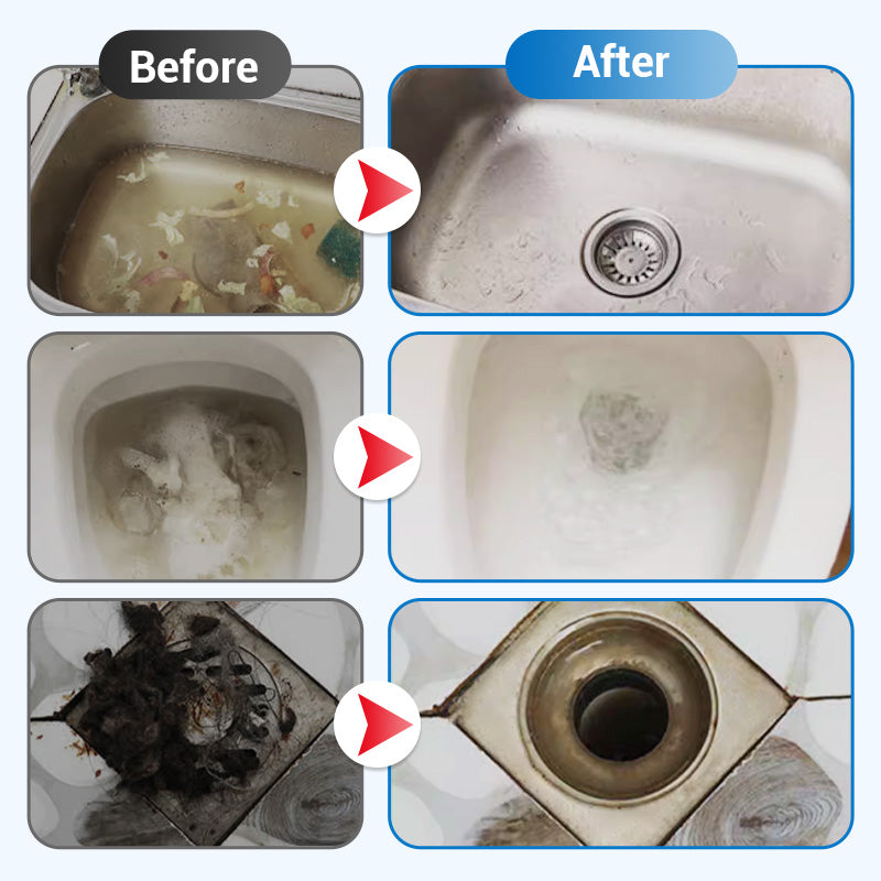 🚰50% DE RÉDUCTION🍽️Agent de Débouchage Puissant pour Cuisine et Toilettes – Action Rapide, Sans Danger pour Canalisations & Élimine les Odeurs🚽