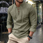 🔥Chemise unie en lin et coton mélangés pour homme