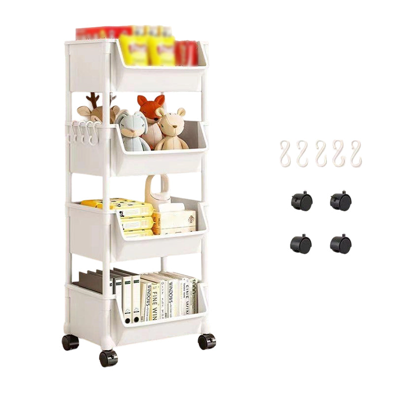 🧴🧹 Chariot de rangement à roulettes multi-niveaux – 2/3/4/5 étages au choix, fentes étroites, glissez-le entre le frigo et le mur pour un gain de place maximal 🏠📏