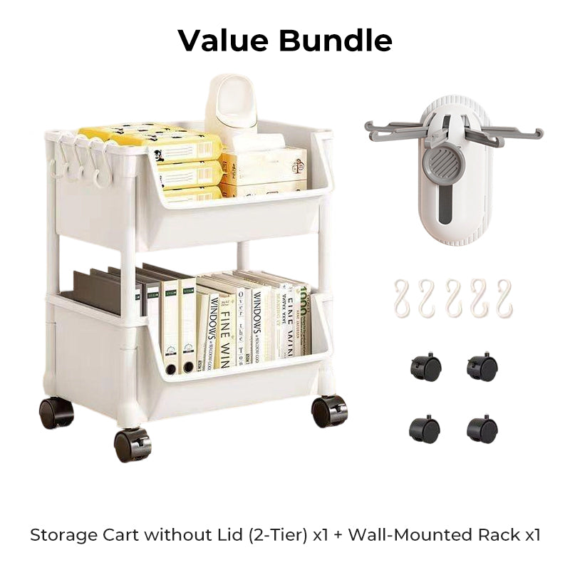 🧴🧹 Chariot de rangement à roulettes multi-niveaux – 2/3/4/5 étages au choix, fentes étroites, glissez-le entre le frigo et le mur pour un gain de place maximal 🏠📏
