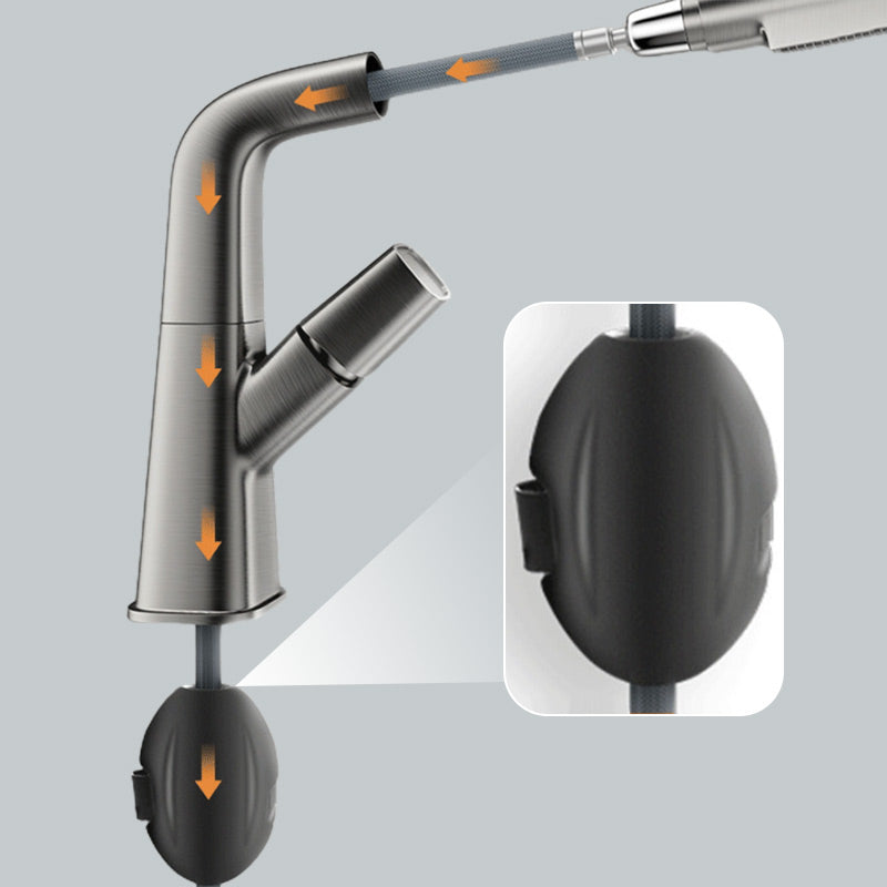 📢50% de réduction⏰Robinet de Salle de Bain à 1 Trou avec Douchette Extractible