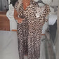 👗Nouveauté 50 % de réduction !🥰Robe femme à imprimé léopard et encolure en V