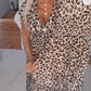 👗Nouveauté 50 % de réduction !🥰Robe femme à imprimé léopard et encolure en V