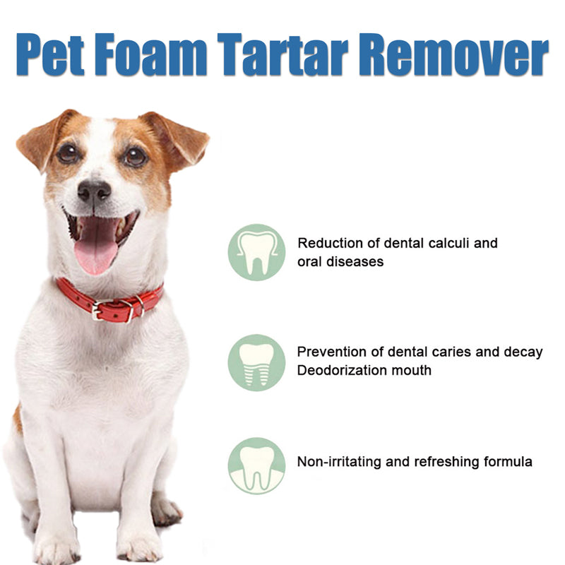 🐾OFFRE : 2 ACHETÉS, 1 OFFERT🦷Mousse Dentaire Détartrante pour Animaux – Formule Végétale, Haleine Fraîche 12h, 60 ml, Bouteille 2-3