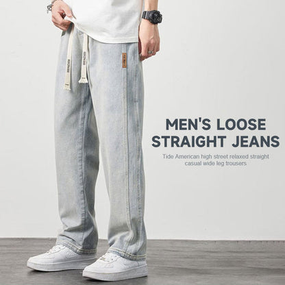 💎Jeans Droits Amples pour Hommes – Coupe Décontractée, Tissu Respirant & Style Polyvalent👖