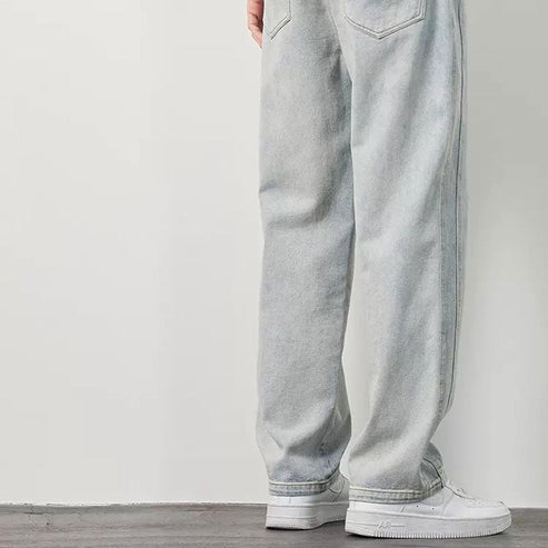 💎Jeans Droits Amples pour Hommes – Coupe Décontractée, Tissu Respirant & Style Polyvalent👖