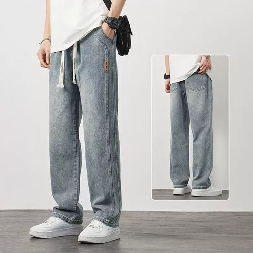 💎Jeans Droits Amples pour Hommes – Coupe Décontractée, Tissu Respirant & Style Polyvalent👖