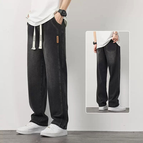 💎Jeans Droits Amples pour Hommes – Coupe Décontractée, Tissu Respirant & Style Polyvalent👖