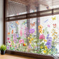 Autocollant de fenêtre en forme de bouquet floral coloré