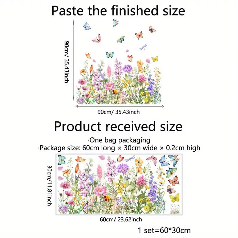 Autocollant de fenêtre en forme de bouquet floral coloré
