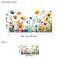 Autocollant de fenêtre en forme de bouquet floral coloré