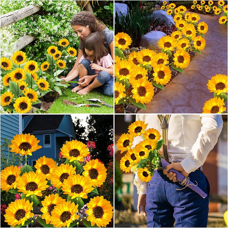 🌻 50% DE RÉDUCTION ! ☀️ Lampes Solaires Tournesol Étanches – Pétales Réalistes, IP65 & Allumage Automatique – 8–12 h d’Éclairage – Parfaites pour le Jardin ou la Terrasse 🌿✨🏡