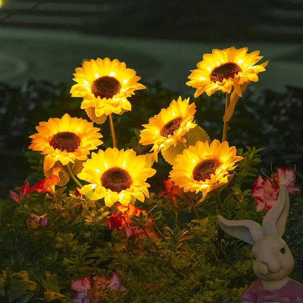 🌻 50% DE RÉDUCTION ! ☀️ Lampes Solaires Tournesol Étanches – Pétales Réalistes, IP65 & Allumage Automatique – 8–12 h d’Éclairage – Parfaites pour le Jardin ou la Terrasse 🌿✨🏡