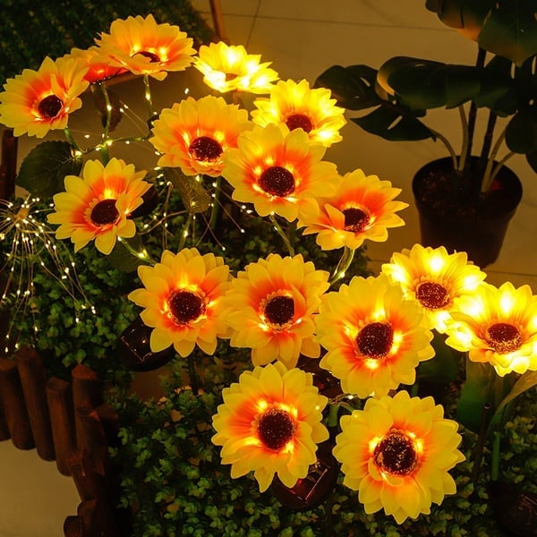 🌻 50% DE RÉDUCTION ! ☀️ Lampes Solaires Tournesol Étanches – Pétales Réalistes, IP65 & Allumage Automatique – 8–12 h d’Éclairage – Parfaites pour le Jardin ou la Terrasse 🌿✨🏡