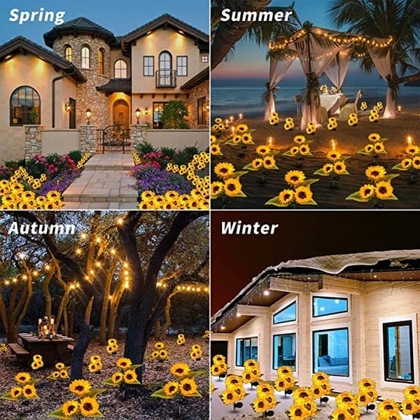 🌻 50% DE RÉDUCTION ! ☀️ Lampes Solaires Tournesol Étanches – Pétales Réalistes, IP65 & Allumage Automatique – 8–12 h d’Éclairage – Parfaites pour le Jardin ou la Terrasse 🌿✨🏡