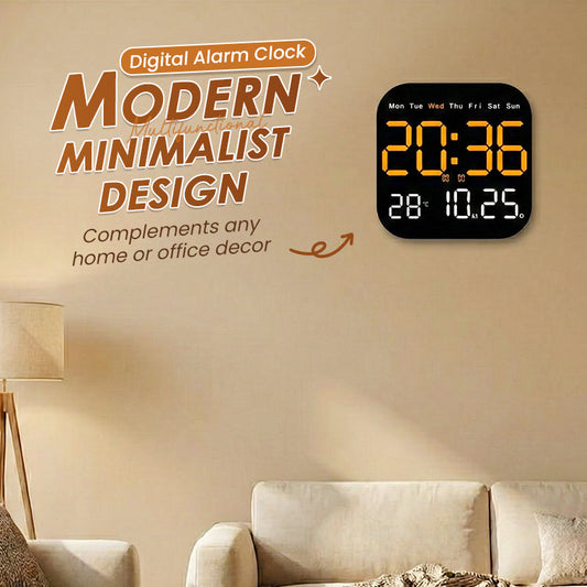 🏠Design Épuré pour Intérieur Moderne | Réveil Digital avec Calendrier | Idéal pour Bureau📅