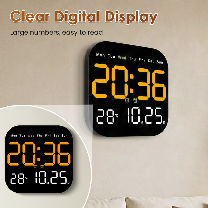 🏠Design Épuré pour Intérieur Moderne | Réveil Digital avec Calendrier | Idéal pour Bureau📅