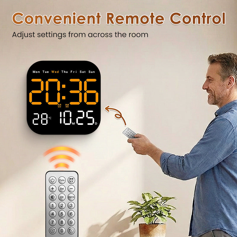 🏠Design Épuré pour Intérieur Moderne | Réveil Digital avec Calendrier | Idéal pour Bureau📅