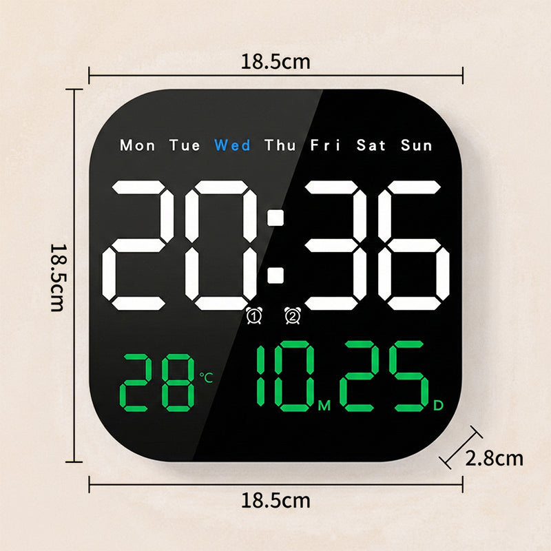 🏠Design Épuré pour Intérieur Moderne | Réveil Digital avec Calendrier | Idéal pour Bureau📅
