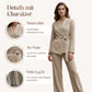 💎 50% DE RÉDUCTION ! 💎 Ensemble Blazer & Pantalon Jambes Larges Femme – Ceinture Nœud, Coupe Flatteuse & Style Polyvalent 💃✨