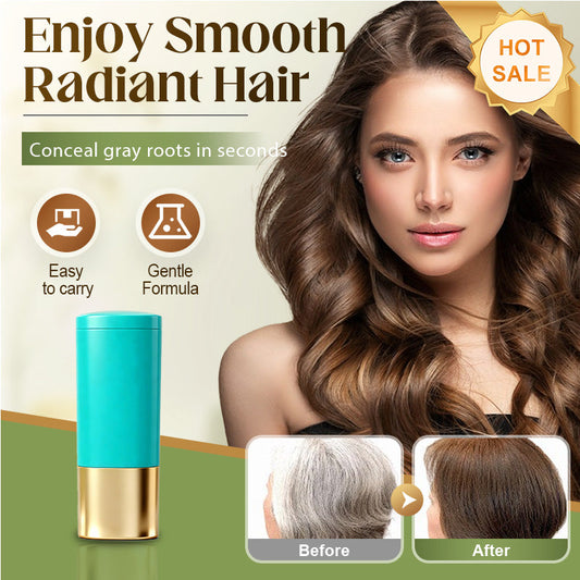 ✨ Stylo Retouche Instantanée pour Cheveux Gris – Couverture Rapide, Formule Sèche & Naturel