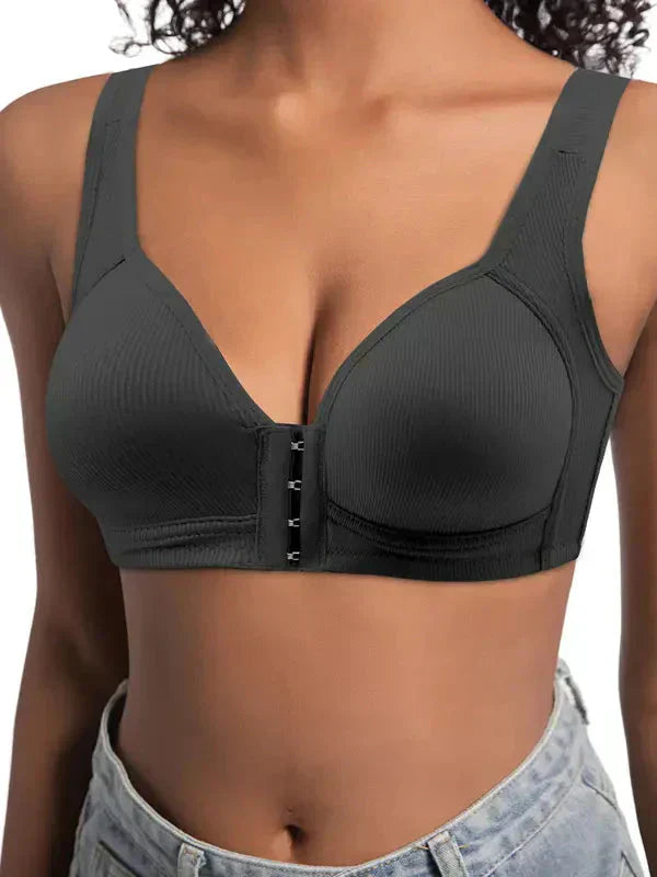 💎 50% DE RÉDUCTION ! 💎 Lot de 4 Soutiens-Gorge Push-Up à Fermeture Avant – Sans Armatures, Sans Coutures & Soutien Latéral pour un Confort Toute la Journée 👙🌸