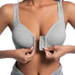 💎 50% DE RÉDUCTION ! 💎 Lot de 4 Soutiens-Gorge Push-Up à Fermeture Avant – Sans Armatures, Sans Coutures & Soutien Latéral pour un Confort Toute la Journée 👙🌸