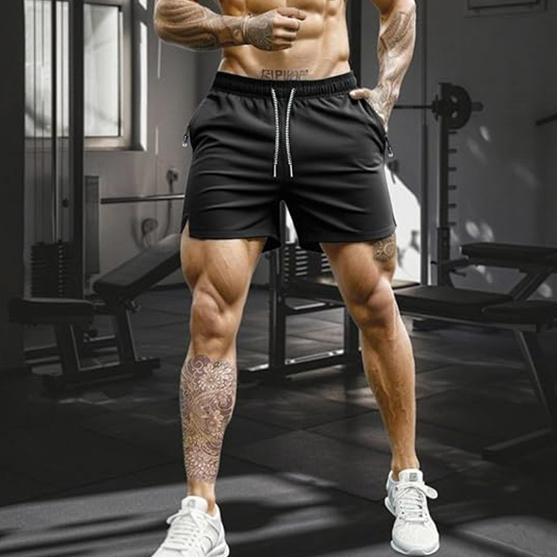 ✨Nouveaux✨Shorts de sport à séchage rapide pour homme avec poches zippées