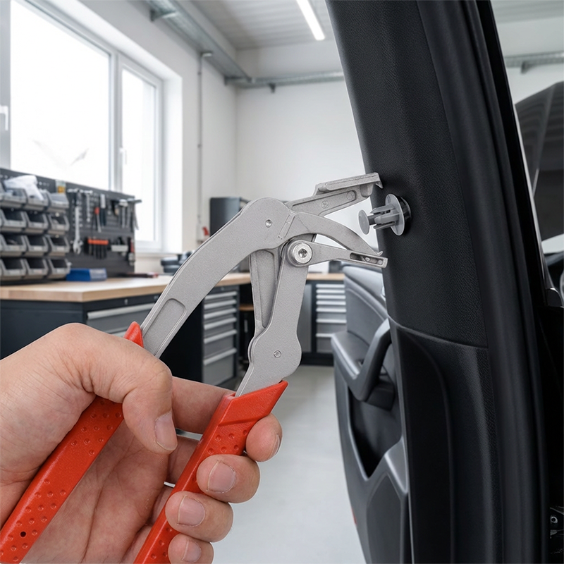 💪🔧 Kit démonte-clips 5 pièces – Multi-fourches, poignée antidérapante, s’adapte aux fixations des marques françaises et importées, l’outil malin des bricoleurs du dimanche 🛠️🇫🇷