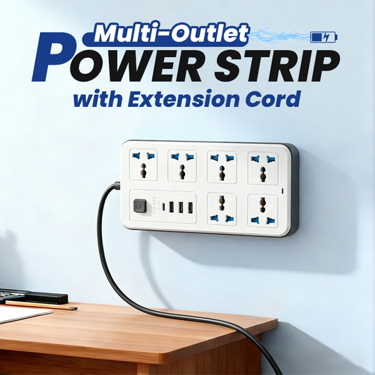 📢📢50% DE RÉDUCTION !! ⏰ Multiprise avec Longue Rallonge – PP & Cuivre – USB & Protection Surtension for Bureau & Maison